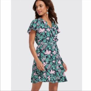 Draper James Tropical Twist Floral Wrap Dress